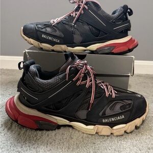 Balenciaga Track Black and Red Size 44 / 11US Men's Preowned With Box
